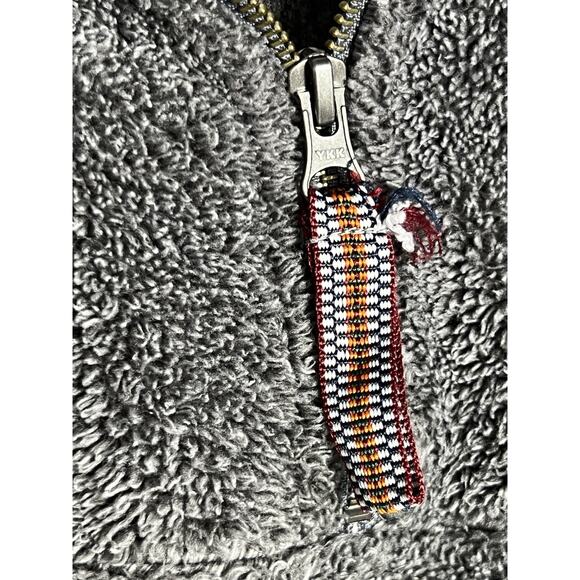 Clemson Sherpa Pullover By Three Square 1/4 Zip Sz. L Grey Tiger Paw Warm Soft - Picture 4 of 13